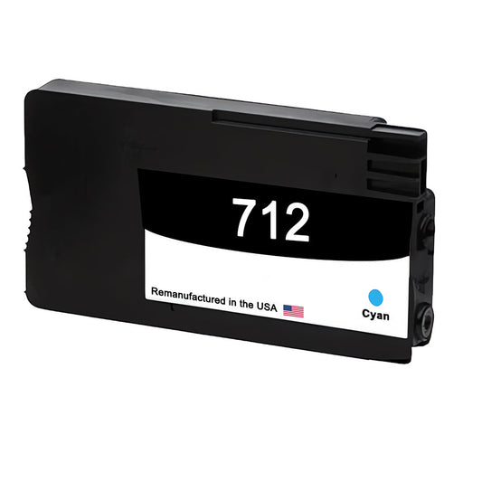 U.S. Remanufactured for HP 712 Cyan (3ED67A) 29-ml Ink Cartridge New Chip