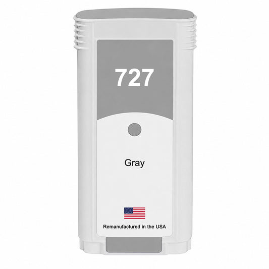 U.S. Remanufactured for HP 727 130ml (B3P24A) Gray Ink Cartridges