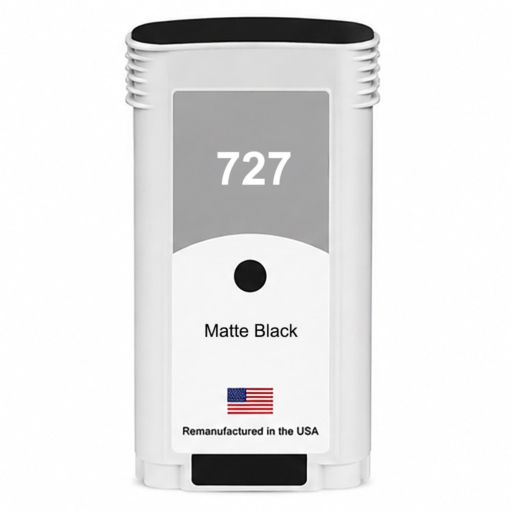 U.S. Remanufactured for HP 727 130ml (B3P22A) Matte Black Ink Cartridges