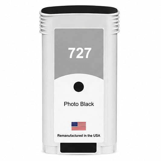 U.S. Remanufactured for HP 727 130ml (B3P23A) Photo Black Ink Cartridges