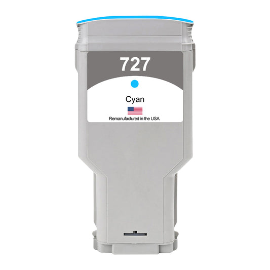 U.S. Remanufactured HP 727XL 300ml (F9J76A) Cyan Ink Cartridges