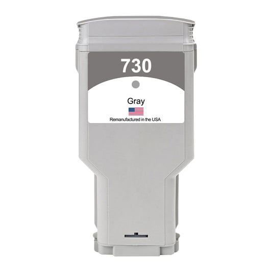 U.S. Remanufactured for HP 730 300ml (P2V72A) Gray Ink Cartridges