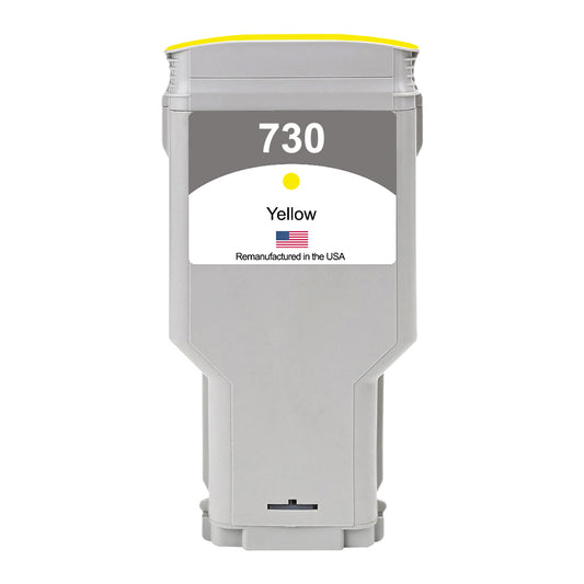 U.S. Remanufactured for HP 730 300ml  (P2V70A) Yellow Ink Cartridges
