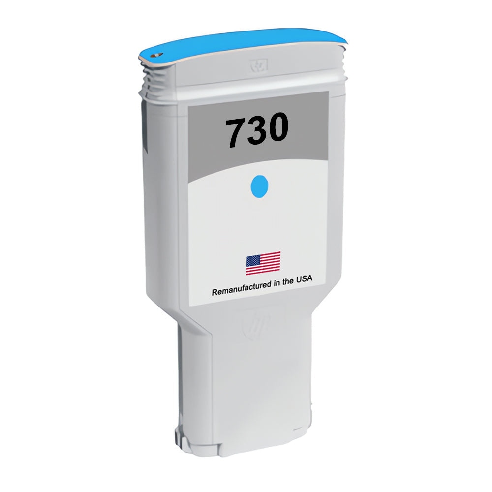 U.S. Remanufactured for HP 730 300ml  (P2V68A) Cyan Ink Cartridges