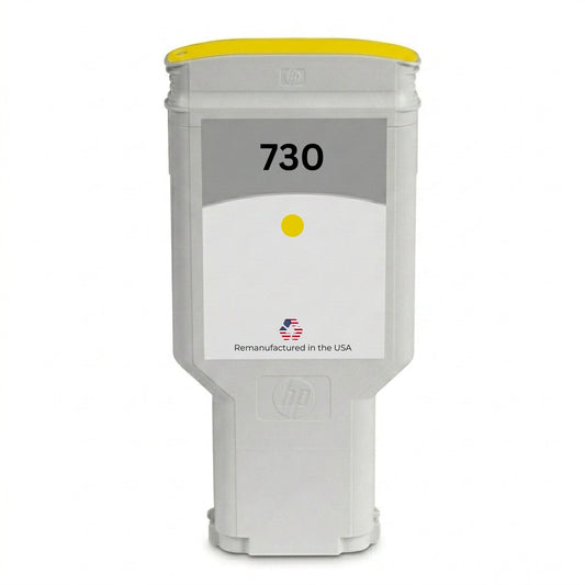 U.S. Remanufactured for HP 730 300ml  (P2V70A) Yellow Ink Cartridges
