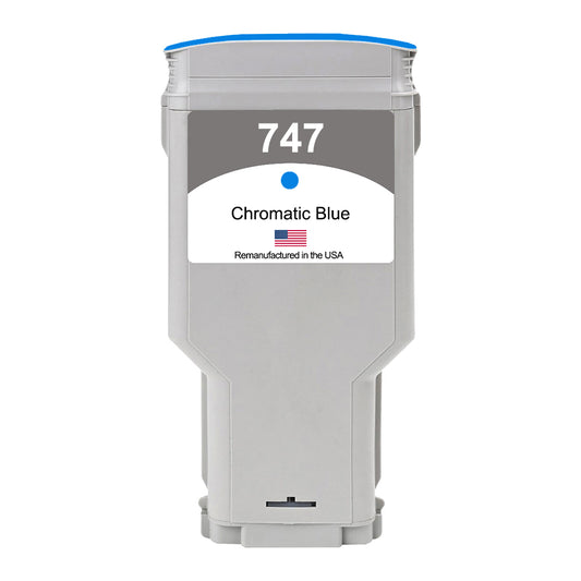US Remanufactured for HP 747 300mL Chromatic Blue Ink Cartridge