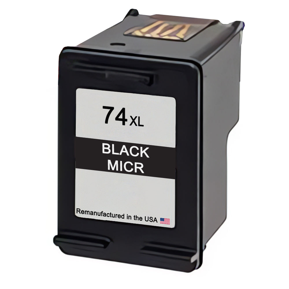 U.S. Remanufactured for HP 74XL (CB336WN) Black MICR Ink Cartridge