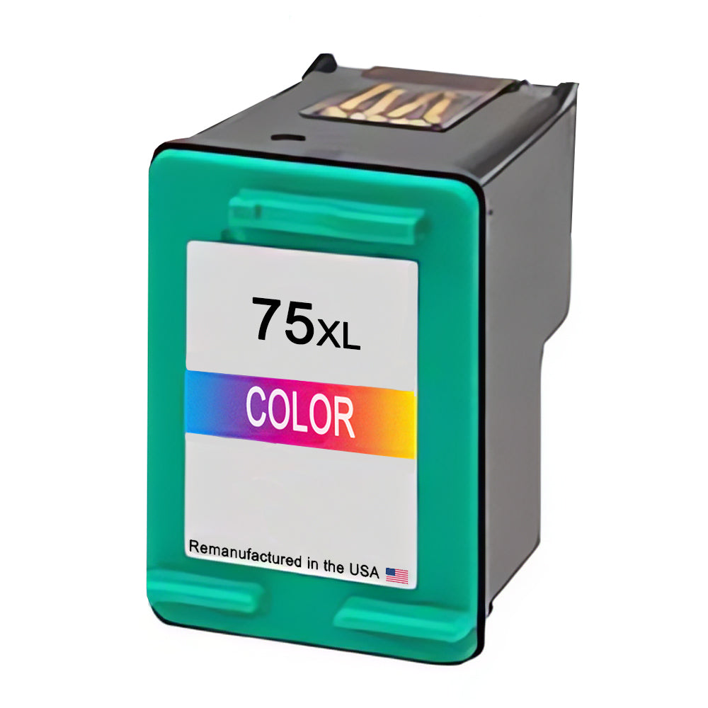 U.S. Remanufactured for HP 75XL (CB338WN) Tri-Color Ink Cartridge