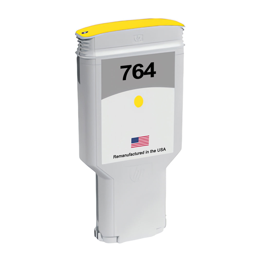 US Remanufactured for HP 764 300mL Yellow Ink Cartridge, C1Q15A