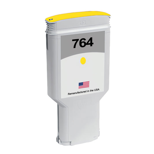 US Remanufactured for HP 764 300mL Yellow Ink Cartridge, C1Q15A