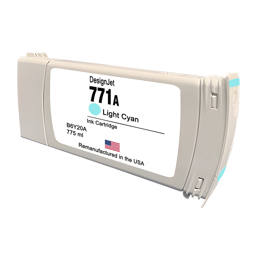 U.S. Remanufactured for HP 771 775ml (B6Y20A) Light Cyan Ink Cartridge