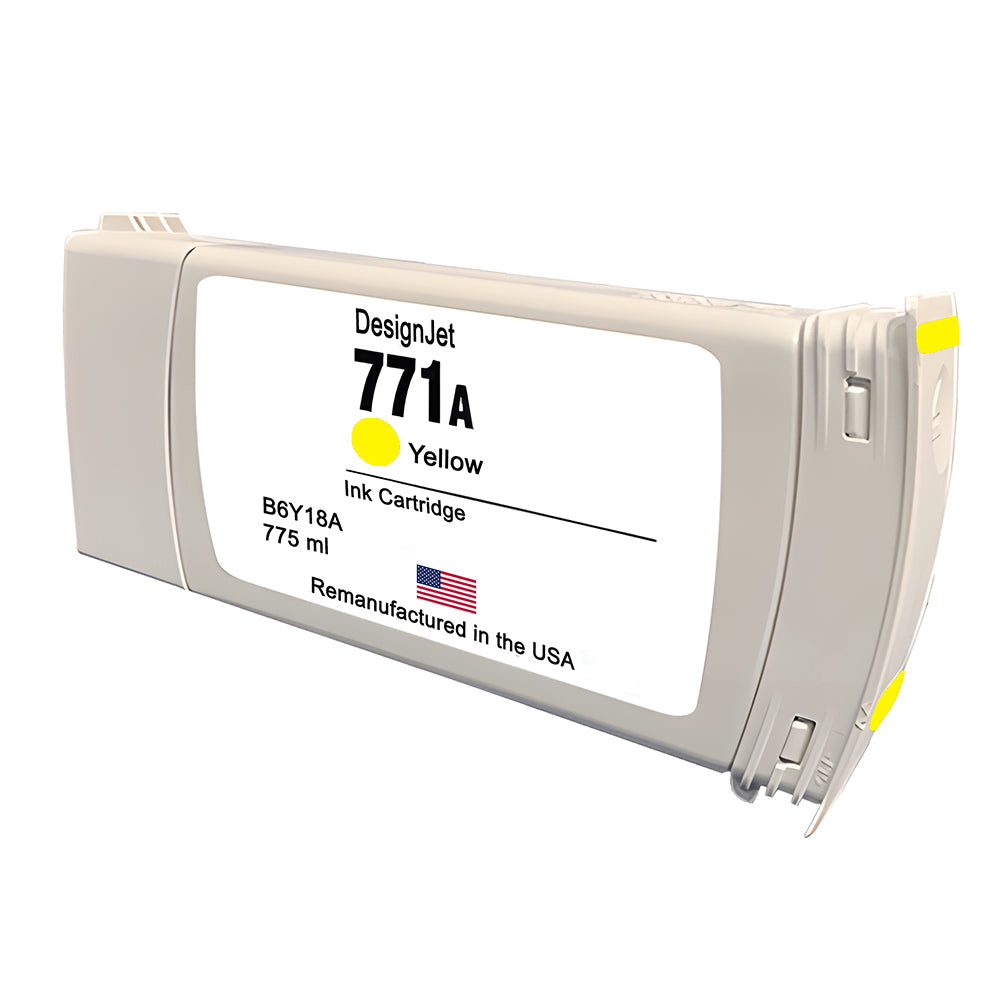 U.S. Remanufactured for HP 771 775ml (B6Y18A) Yellow Ink Cartridge