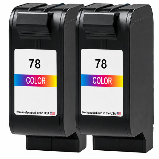 U.S. Remanufactured for HP 78 (C6578AN) Color Twin Pack Ink Cartridges