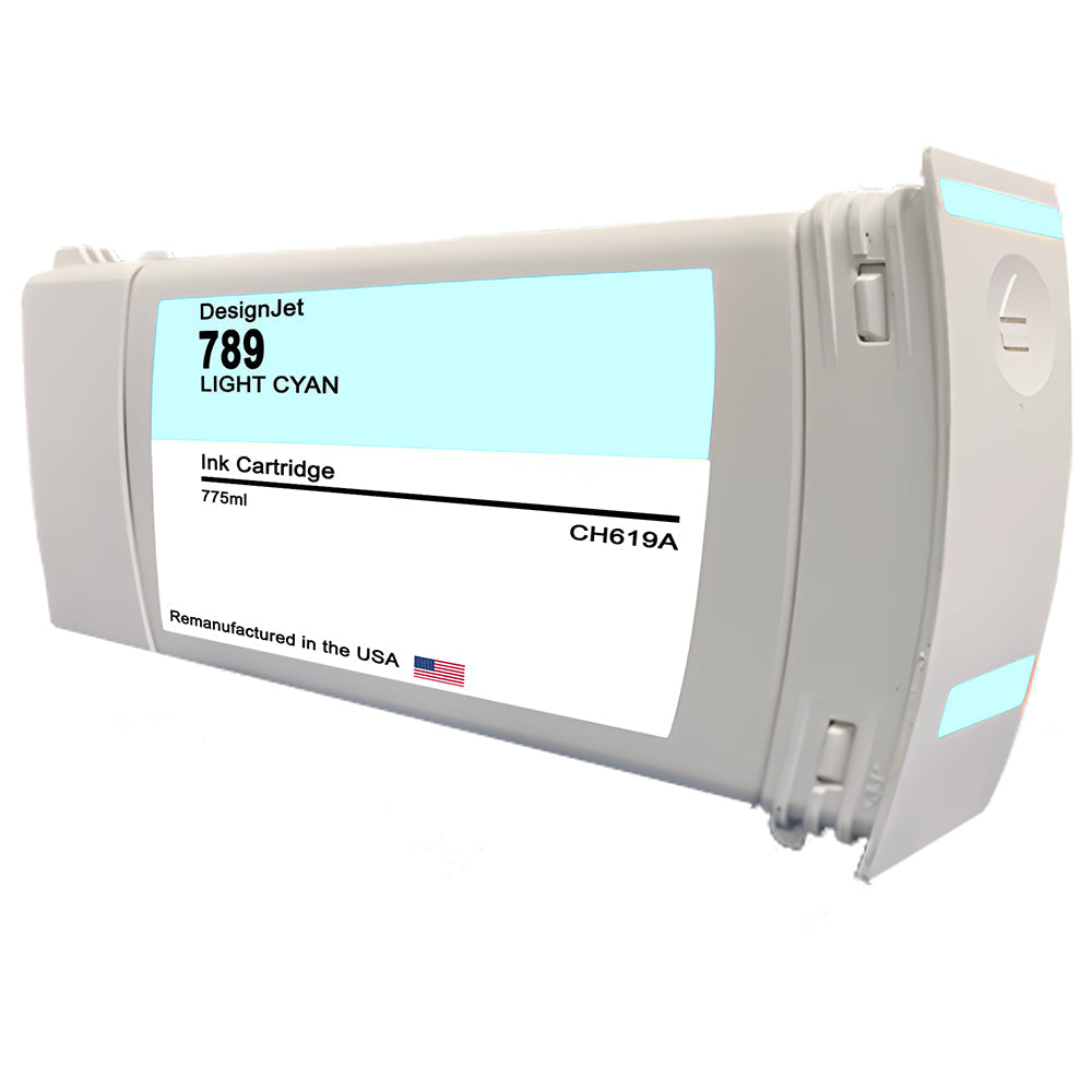 U.S. Remanufactured for HP 789 775ml (CH619A) Light Cyan Ink Cartridge