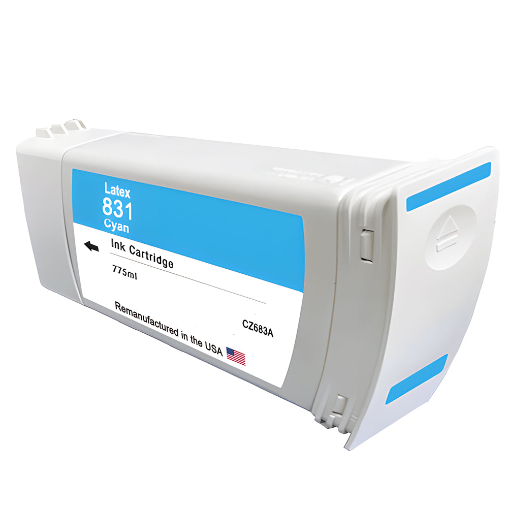 U.S. Remanufactured for HP 831 (CZ683A) Cyan Latex 775-ml Ink Cartridge