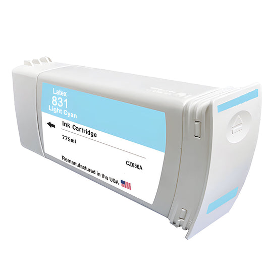 U.S. Remanufactured for HP 831 (CZ686A) Light Cyan Latex 775-ml Ink Cartridge