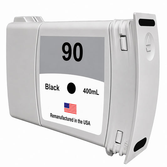 U.S. Remanufactured Ink Cartridge for HP 90 400mL (C5058A) Black