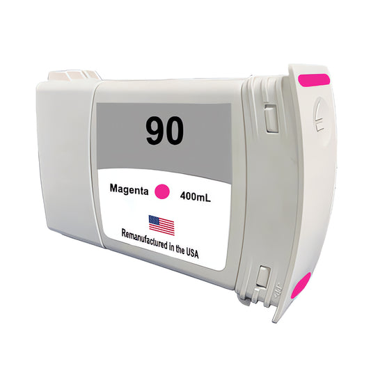 U.S. Remanufactured Ink Cartridge for HP 90 400mL (C5063A) Magenta