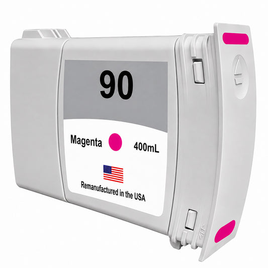 U.S. Remanufactured Ink Cartridge for HP 90 400mL (C5063A) Magenta