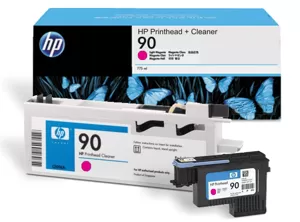 Original HP 90 (C5056A) Magenta Printhead & Cleaner Cartridge