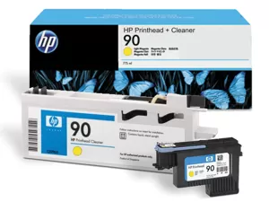 Original HP 90 C5057A Yellow Printhead & Cleaner Cartridge