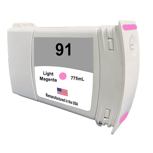 U.S. Remanufactured for HP 91 775mL (C9471A) Light Magenta Ink Cartridge