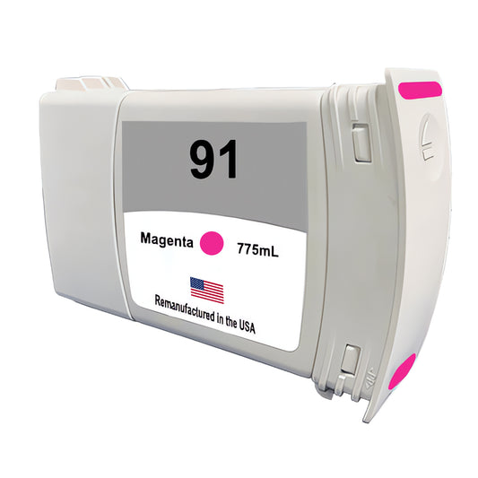 U.S. Remanufactured for HP 91 775mL (C9468A) Magenta Ink Cartridge