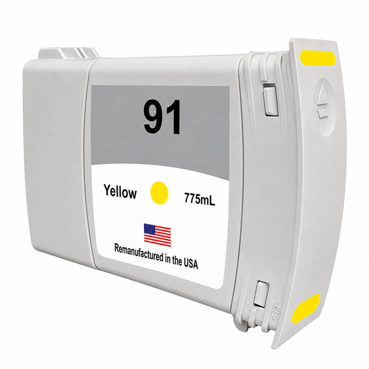 U.S. Remanufactured for HP 91 775mL (C9469A) Yellow Ink Cartridges