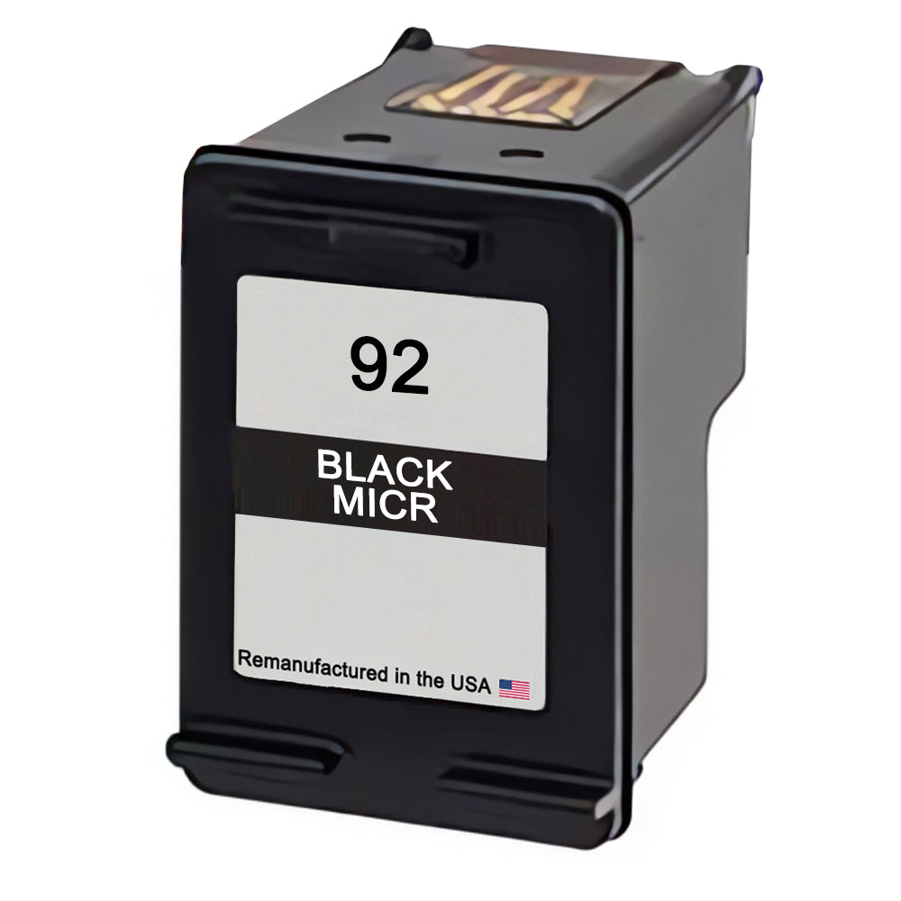 U.S. Remanufactured for HP 92 (C9362WN) Black MICR Ink Cartridge