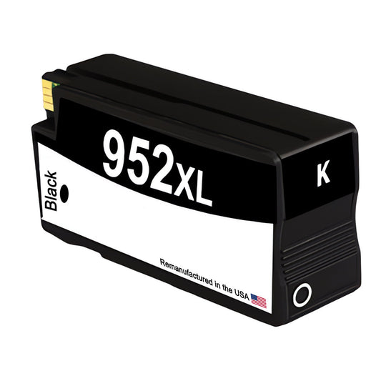 U.S. Remanufactured for HP 952XL (F6U19AN) Black Ink Cartridge