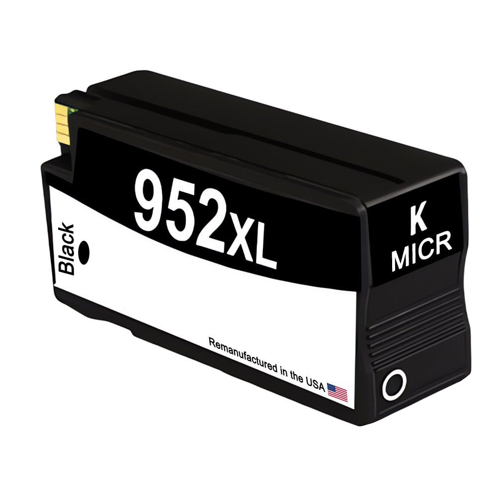 U.S. Remanufactured for HP 952XL (F6U19AN) Black MICR Ink Cartridge