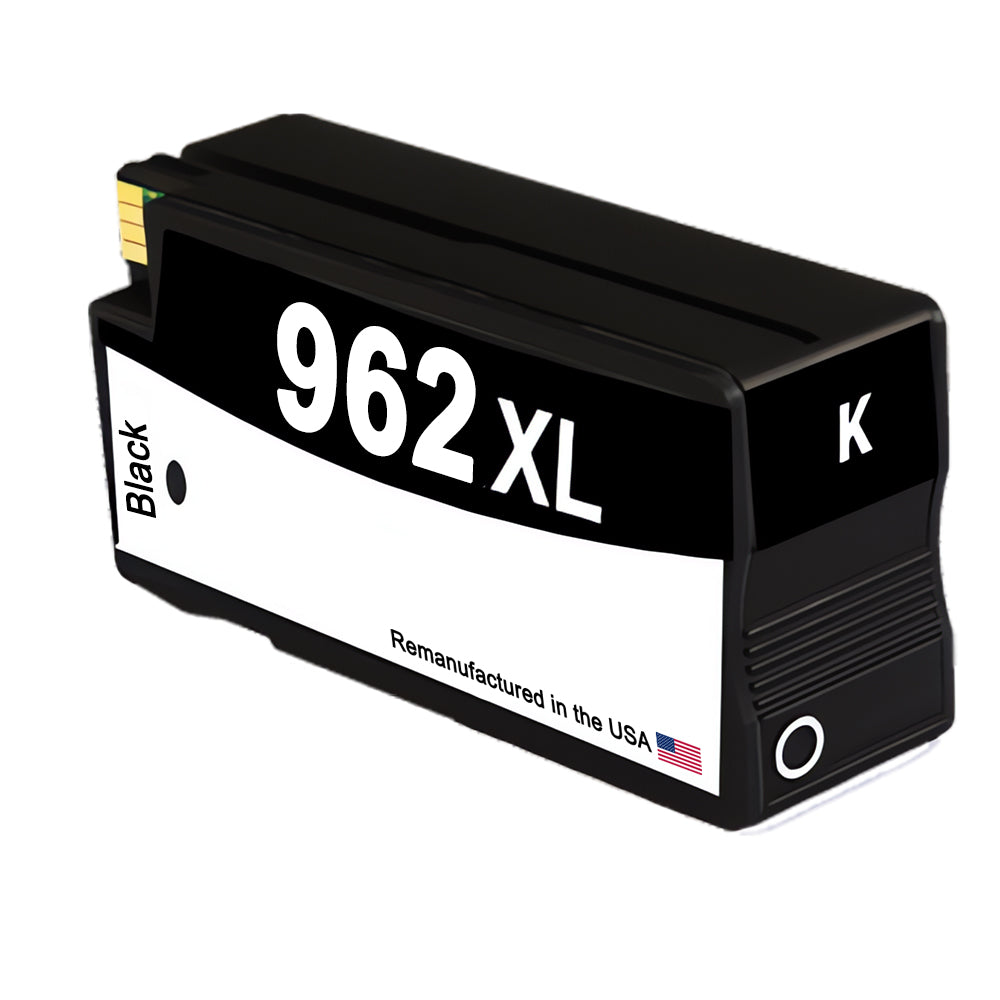 U.S. Remanufactured for HP 962XL (3JA03AN) Black Ink Cartridge