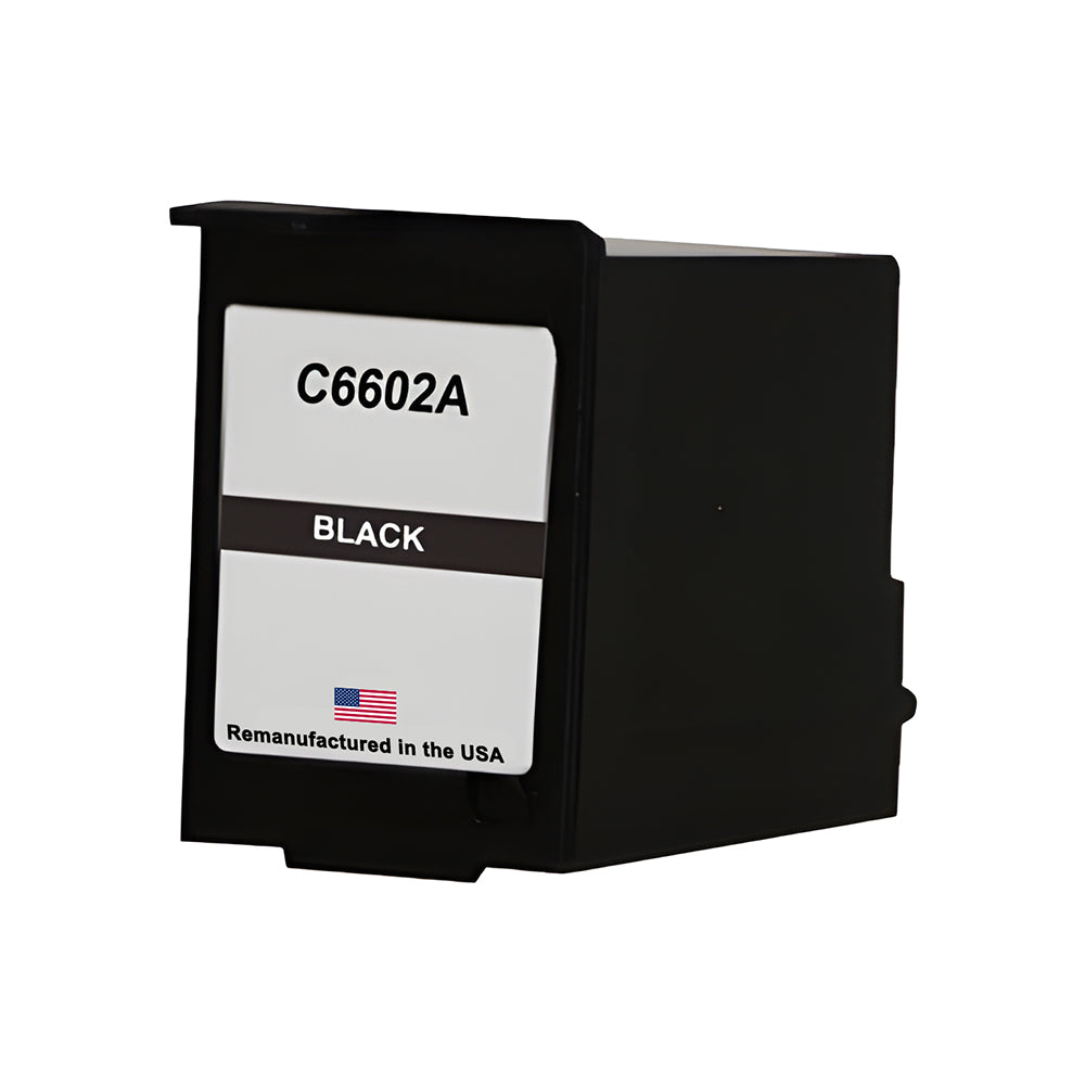 U.S. Remanufactured for HP C6602A Black Ink Cartridge