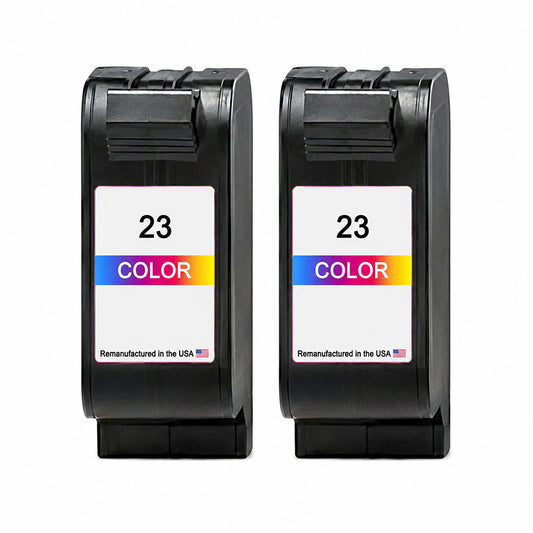 U.S. Remanufactured for HP 23 (C1823D) Color Twin Pack Ink Cartridges