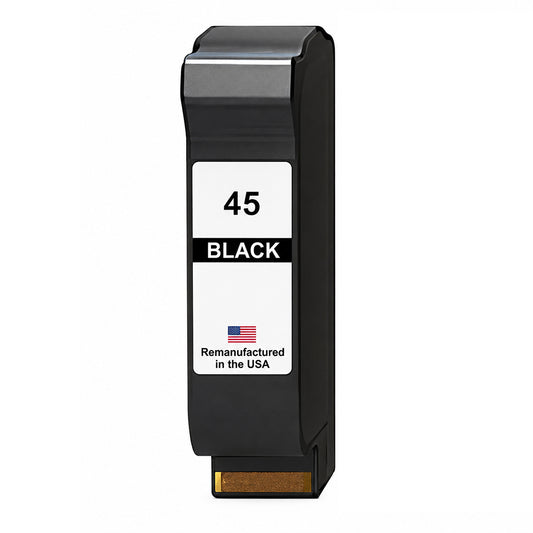 U.S. Remanufactured for HP 45 (51645A) Black Ink Cartridge