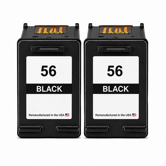U.S. Remanufactured for HP 56 (C6656AN) Black Twin Pack Ink Cartridge