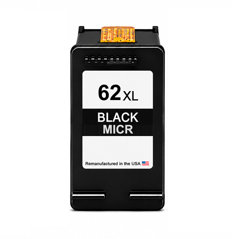 U.S. Remanufactured for HP 62XL (C2P05AN) Black MICR Ink Cartridge