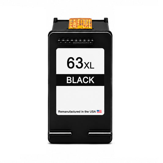 U.S. Remanufactured for HP 63XL (F6U64AN) Black Ink Cartridges
