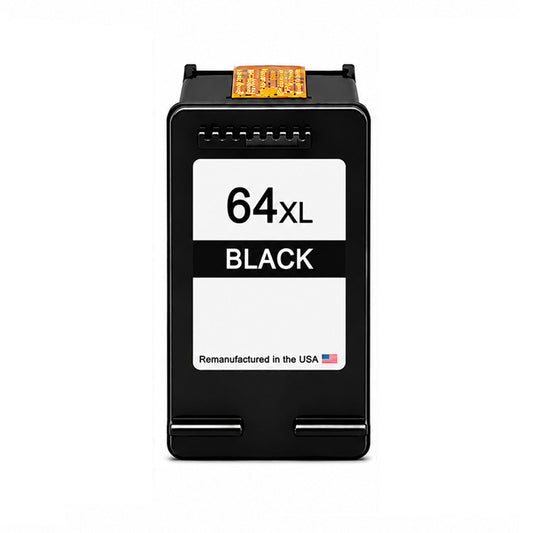 U.S. Remanufactured for HP 64XL (N9J92AN) Black Ink Cartridges