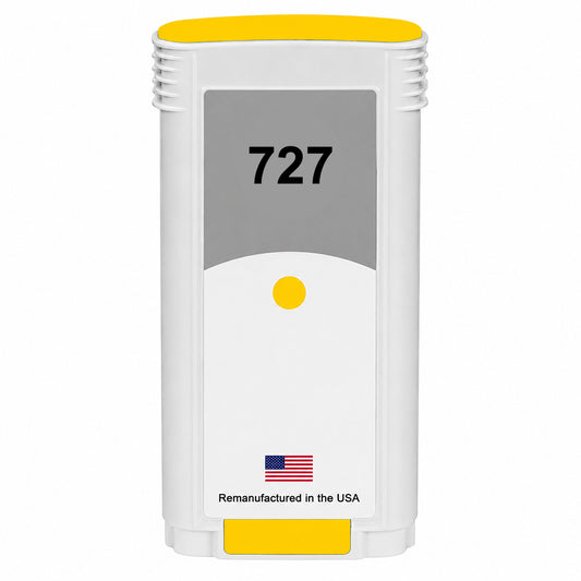 U.S. Remanufactured for HP 727 130ml (B3P21A) Yellow Ink Cartridges