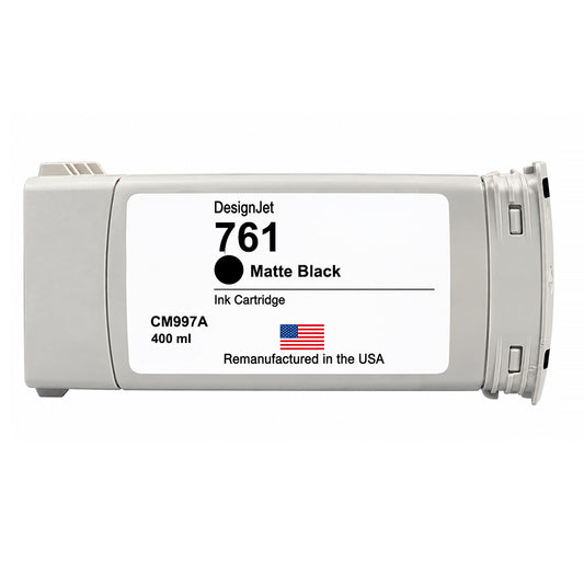 U.S. Remanufactured for HP 761 400ml (CM991A) Matte Black Ink Cartridge