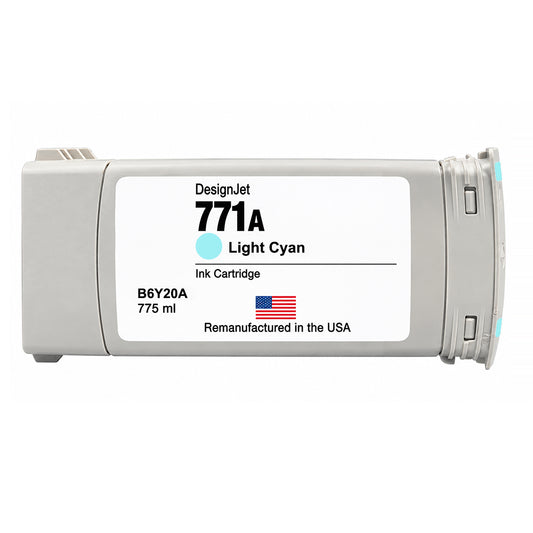 U.S. Remanufactured for HP 771 775ml (B6Y20A) Light Cyan Ink Cartridge