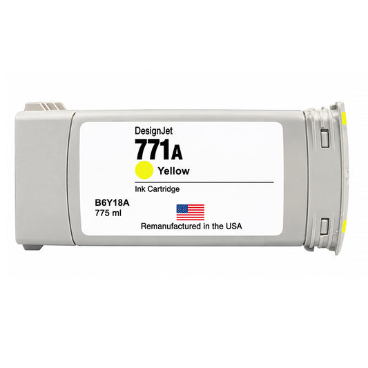 U.S. Remanufactured for HP 771 775ml (B6Y18A) Yellow Ink Cartridge