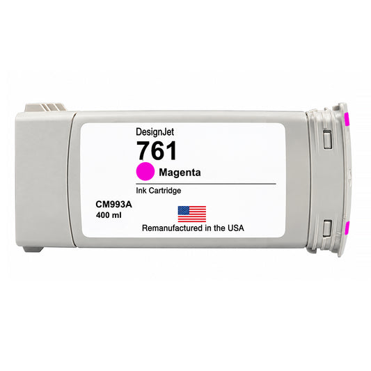 U.S. Remanufactured for HP 761 400ml (CM993A) Magenta Ink Cartridge