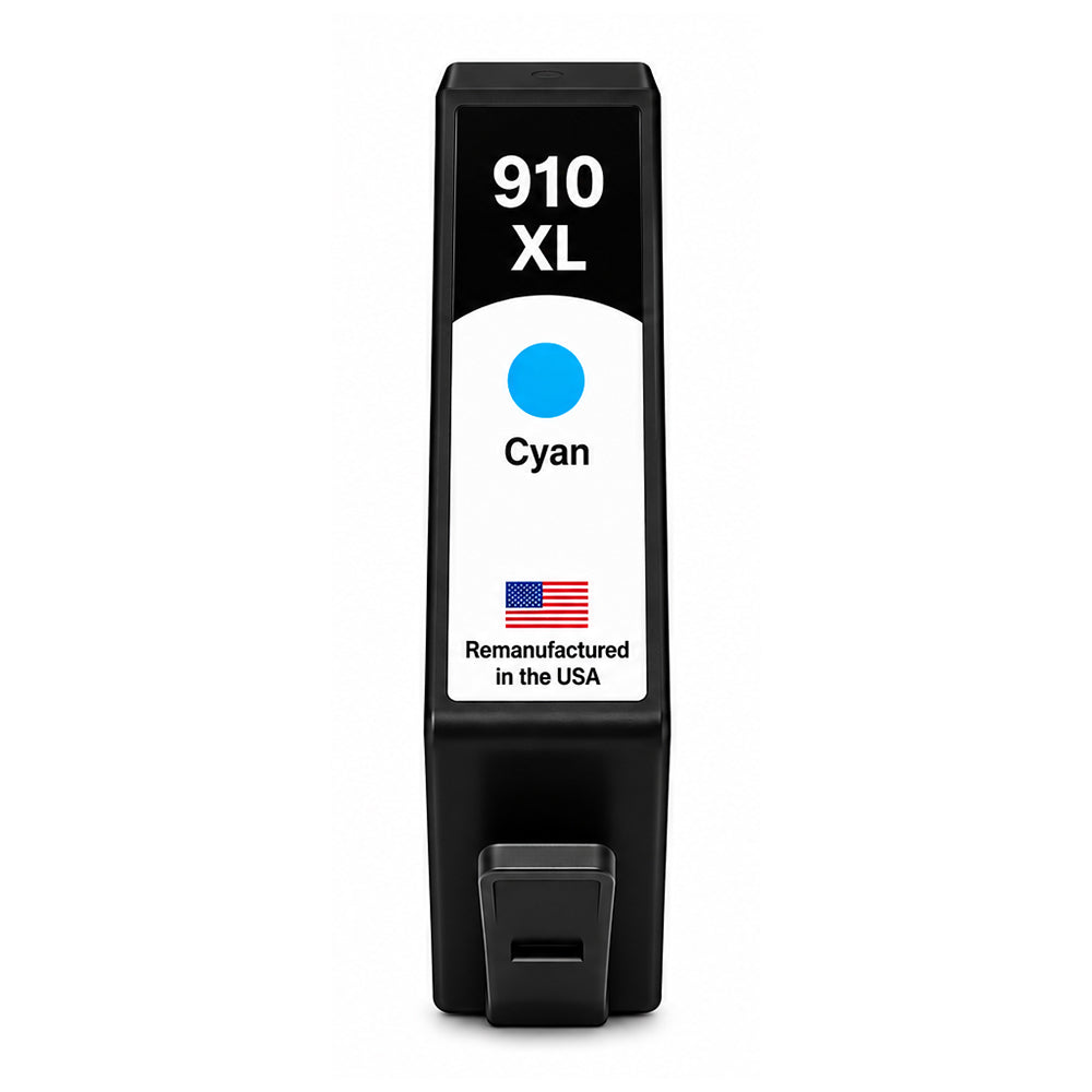 U.S. Remanufactured for HP 910XL (3YL62AN) Cyan Ink Cartridge