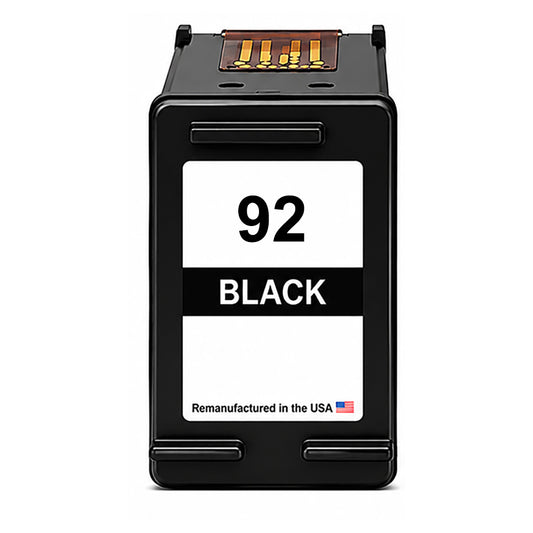 U.S. Remanufactured for HP 92 (C9362WN) Black Ink Cartridge