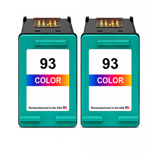 U.S. Remanufactured for HP 93 (C9361WN) Color Ink Cartridges Twin Pack