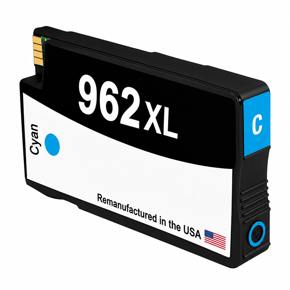 U.S. Remanufactured for HP 962XL (3JA00AN) Cyan Ink Cartridge