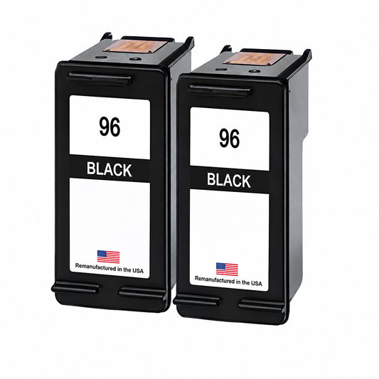 U.S. Remanufactured for HP 96 (C8767WN) Black Twin Pack Ink Cartridges
