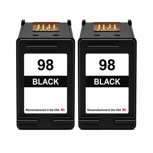 U.S. Remanufactured for HP 98 (C9364WN) Black Twin Pack Ink Cartridges